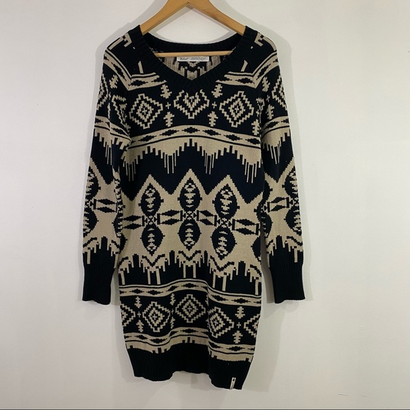 Woolrich Women Dew Berry Sweater Dress Blanket Aztec Print Size Small - Picture 1 of 11